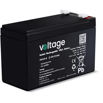 VOLTAGE AGM Battery 12V 9Ah VE12-9.0 (6-9 Year Life)