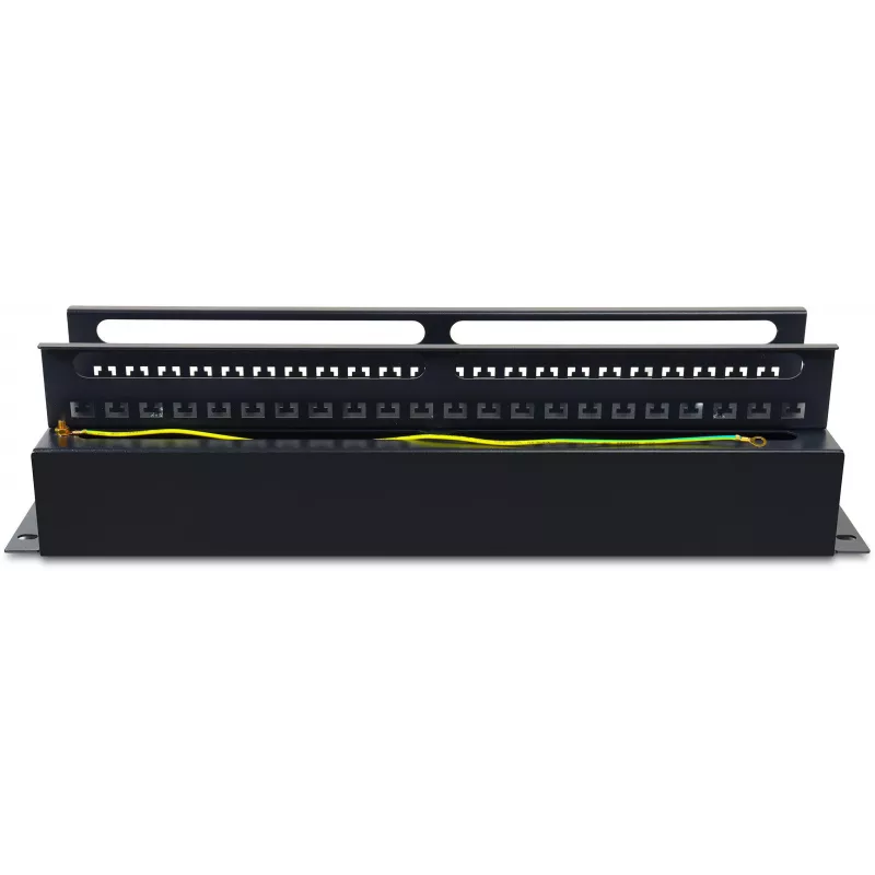 Getfort 3U 22x Schuko Power Distribution Panel 230V 16A 2m Cable Black