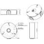 MITON MT-P13G Surface-Mounted Junction Box, Grey (RAL 7035), IP65, IK07, 130x130x75 mm