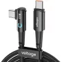 Voltage PowerAngle USB-C to USB-C Cable 100W PD 100cm Black