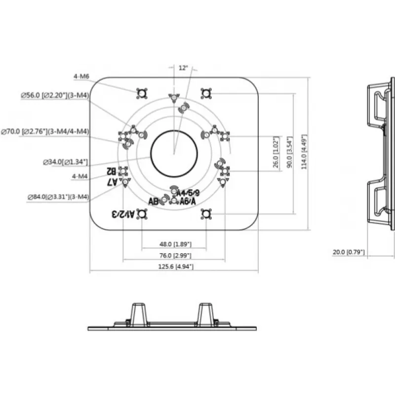 MITON MT-P152 VESA Adapter Plate - Black, Steel, 40kg Capacity