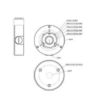 MITON MT-P130-B Surface-Mounted Junction Box IP65 Grey ABS Plastic
