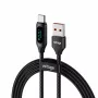 USB-A to USB-C Cable Voltage PowerDisplay 66W 100cm Black