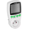 VIRONE EM-4 Single-Phase Energy Meter with LCD Display, 16A, 3680W, Schuko Plug
