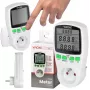 VIRONE EM-4 Single-Phase Energy Meter with LCD Display, 16A, 3680W, Schuko Plug