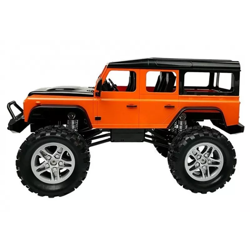 Double E Remote Controlled Car Land Rover Defender R/C Orange 1:14