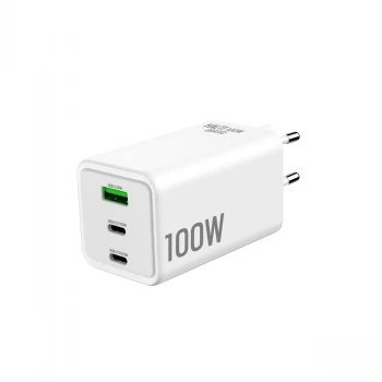 GRATEQ HALTI GaN PD/PPS 2xUSB-C/1xUSB-A 100W Wall Charger Black