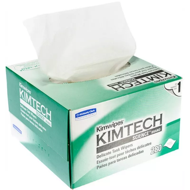KIMBERLY-CLARK KIMTECH SCIENCE Delicate Task Wipers, 280 Wipes per Box, White, 1-Ply, Low-Lint, Pop-Up Box