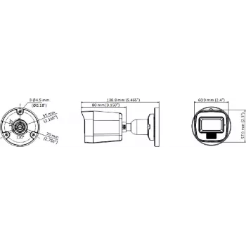 Hikvision DS-2CE16D0T-LPFS(2.8mm) 2MP IR Mini Bullet Camera, 4-in-1 Video Output, IP67