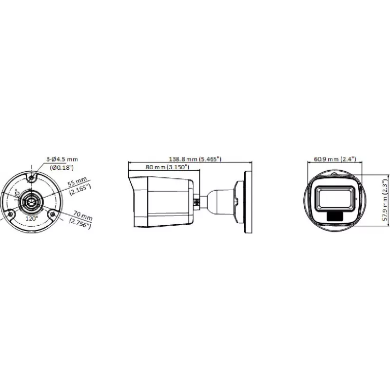 Hikvision DS-2CE16K0T-LPFS 3K 4-in-1 Bullet Camera with 2.8mm Lens and White Light