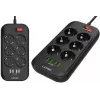LDNIO SE6403 Power Strip 6 Outlets + 4 USB Charging Ports, 2m Cable, 2500W, White