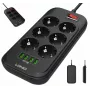 LDNIO SE6403 Power Strip 6 Outlets + 4 USB Charging Ports, 2m Cable, 2500W, White