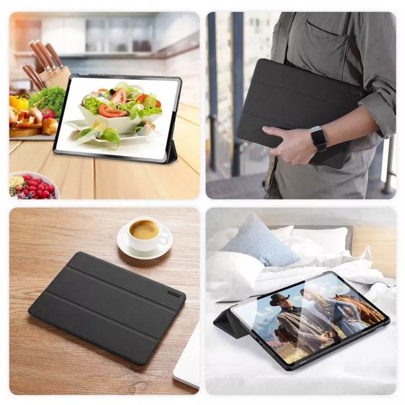 Dux Ducis Domo Case with Flip and Smart Sleep for Xiaomi Redmi Pad Pro (4G/5G)/Poco Pad 12.1 - Black
