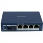 Hikvision DS-3D504TP-A Unmanaged Industrial PoE Switch, 4 PoE+ Ports, 1 SFP Uplink, 60W Budget