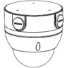 Dahua PFA136 Junction Box Mounting Bracket for Dome Cameras, White, IP66