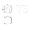 DAHUA PFB302S-V2 Wall Mount for PTZ Dome Cameras, White, Aluminum Alloy