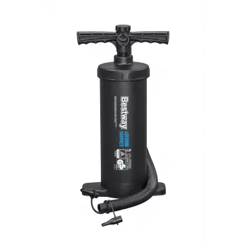 Bestway 37 cm Double Action Hand Pump with 3 Nozzles - Black/Yellow