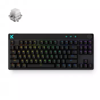MCHOSE HW-Mix87-9 Tenkeyless Tri-Mode Mechanical Gaming Keyboard, Hot-Swappable, RGB, 4000mAh, Black
