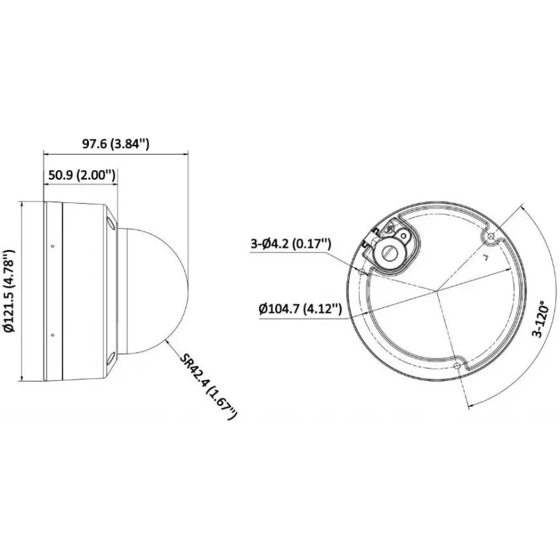 Hikvision DS-2CD1763G2-LIZU(2.8-12mm) 6MP Outdoor Turret IP Camera with Motorized Varifocal Lens, PoE, IR, Built-in Mic