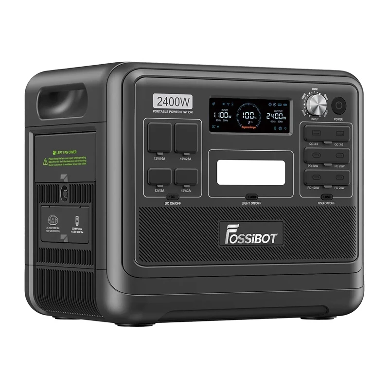 FOSSIBOT F2400 2400W Charging Station, Black