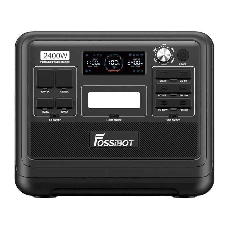 FOSSIBOT F2400 2400W Charging Station, Black