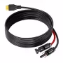 FOSSIBOT XT60-MC4 Solar Panel Adapter Cable, 5m, 12 AWG, IP67 MC4 Connectors, UV-Resistant, Black