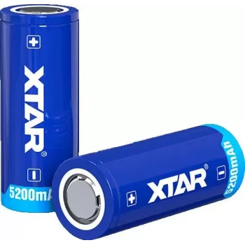 XTAR 26650 3.7V 5200mAh Protected Li-Ion Rechargeable Battery (Button Top)