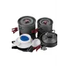 FIREMAPLE Cookware Set FMC-209 - 9 Piece Camping Cook Set with Non-Stick Frying Pan, Pots, Bowls, and Mesh Carry Bag