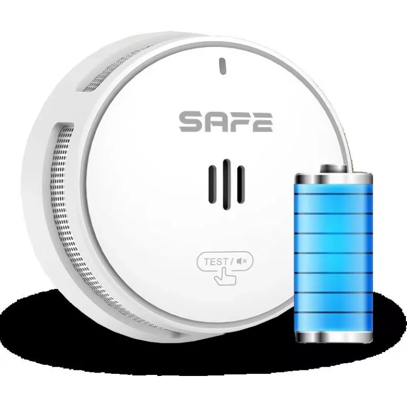 SAFE 10Y30-PRO Photoelectric Smoke Detector with 10-Year Battery, White