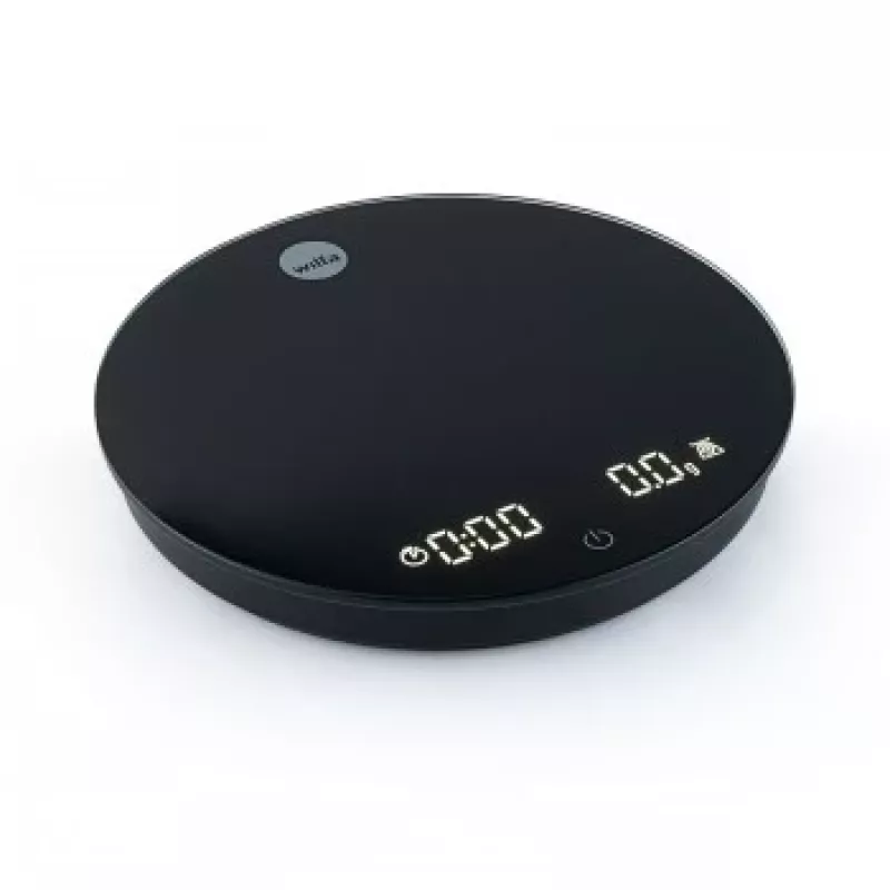 WILFA UNIFORM COFFEE SCALE - Digital Coffee Scale with Timer, Bluetooth, 2000g Capacity, 0.1g Accuracy, Black