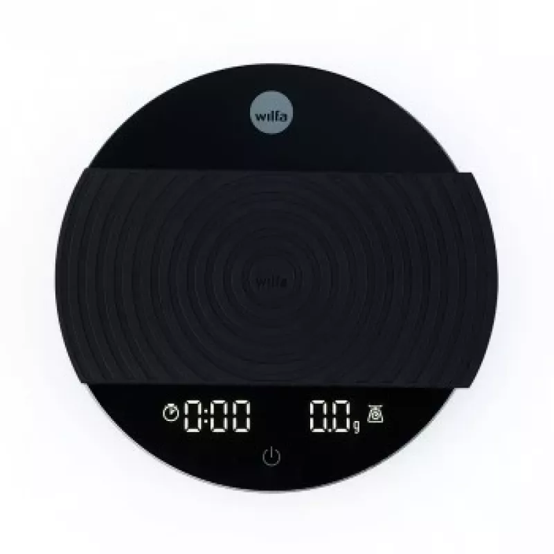 WILFA UNIFORM COFFEE SCALE - Digital Coffee Scale with Timer, Bluetooth, 2000g Capacity, 0.1g Accuracy, Black