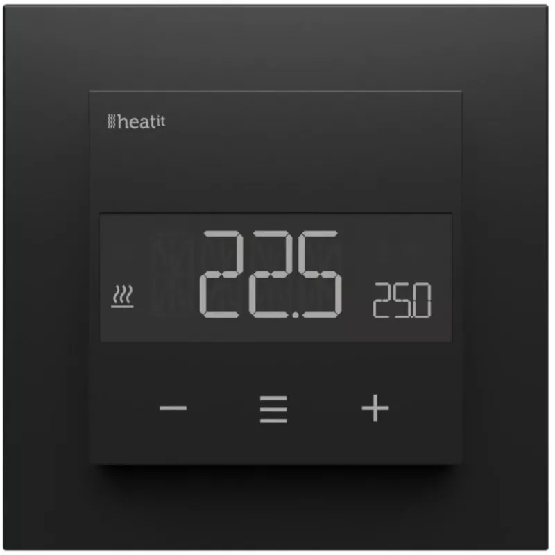 HEATIT Z-TRM6 Black Matt Z-Wave Thermostat 3600W 16A 868.4 MHz
