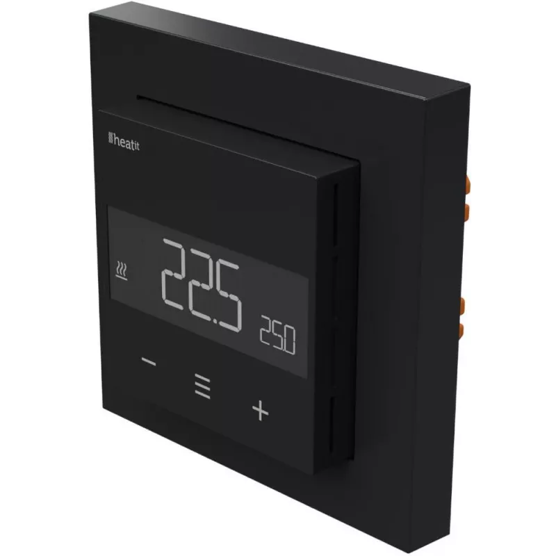 HEATIT WiFi6 Black Matt Wi-Fi Thermostat 3600W 16A