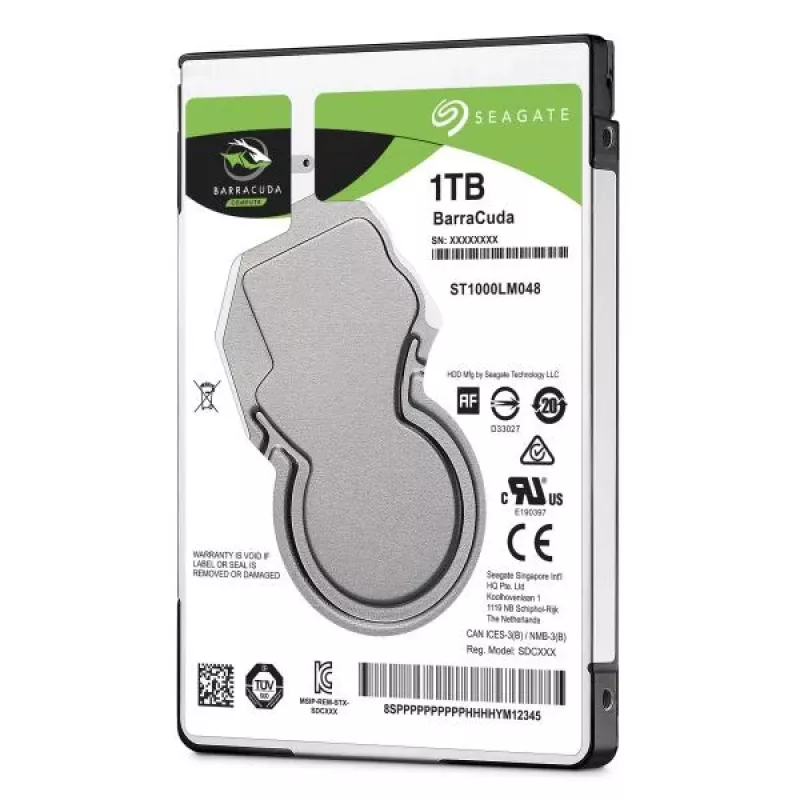 Seagate BarraCuda 1 TB Internal Hard Drive 2.5 inch SATA III 5400 RPM 128 MB Cache (ST1000LM048)