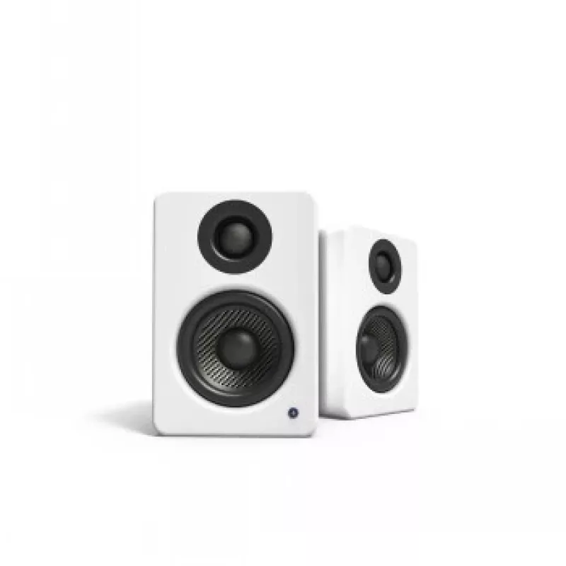 KANTO AUDIO YU2MW-CG Powered Bookshelf Speakers with USB DAC and 3.5mm AUX - Matte White (Incl. Type C & G Power Cords)