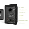 KANTO AUDIO TUKMB-FG Premium Powered Speaker with Headphone Out, USB DAC, Dedicated Phono Pre-Amp, Bluetooth, Matte Black (Incl. Type F & G Power Cords)