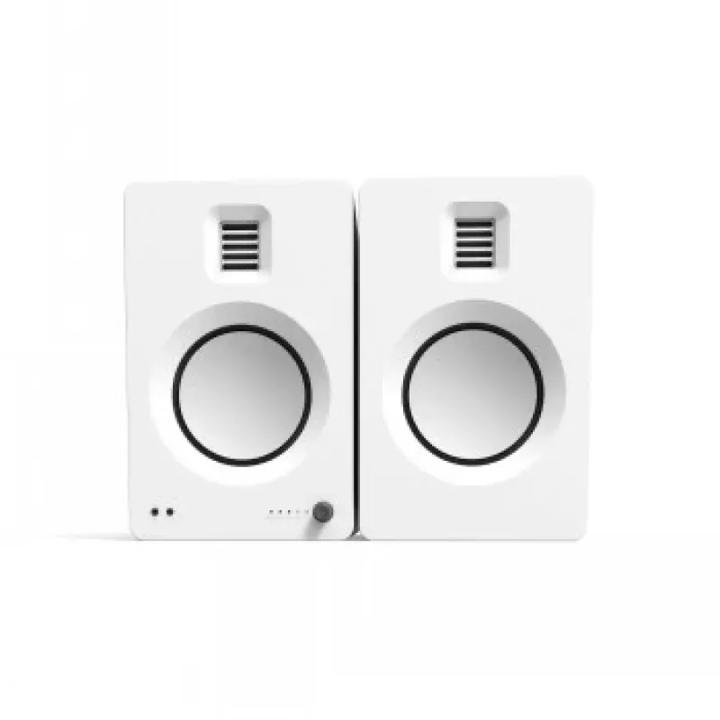 KANTO AUDIO TUKMW-FG Premium Powered Speaker with Headphone Out, USB DAC, Dedicated Phono Pre-Amp, Bluetooth, Matte White (Incl. Type F & G Power Cords)