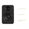 KANTO AUDIO YU-CG Powered Bookshelf Speakers with Bluetooth and RCA Input - Black Vinyl (Incl. Type C & G Power Cords)