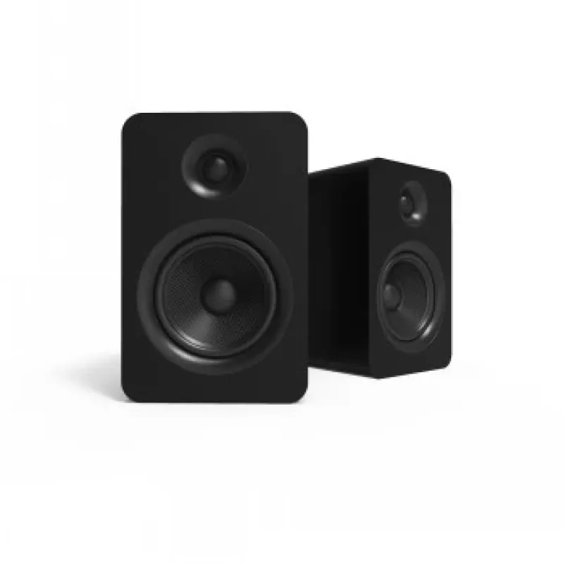KANTO AUDIO YUP6 Passive Bookshelf Speakers Pair - 1 inch Silk Dome Tweeter & 5.25 inch Kevlar Woofer - Black