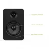 KANTO AUDIO YUP6 Passive Bookshelf Speakers Pair - 1 inch Silk Dome Tweeter & 5.25 inch Kevlar Woofer - Black