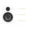 KANTO AUDIO YUP6W Passive Bookshelf Speakers (Pair) - White - 1 inch Silk Dome Tweeter & 5.25 inch Kevlar Woofer