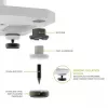 KANTO AUDIO 26 Tall Fillable Speaker Stands with Isolation Feet - White (Pair)