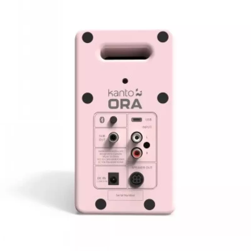 KANTO AUDIO 100W Powered Reference Desktop Speakers with Bluetooth - Pink, Pair (Includes Type C Power Cord)
