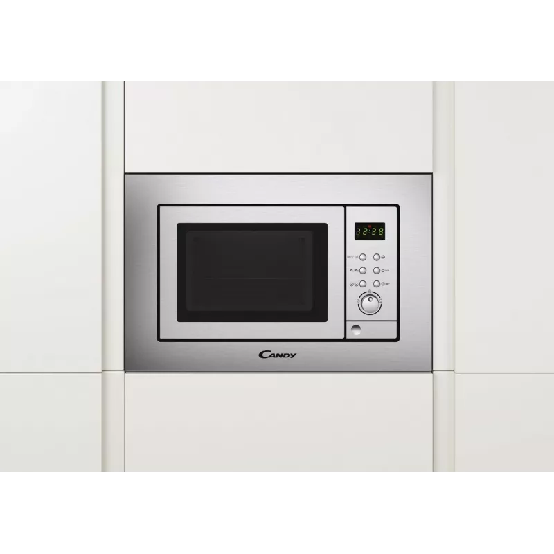 Candy MIC 201 EX Built-in Microwave with Grill, 20L, 800W, Stainless Steel/Black