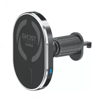 CELLY MagSafe Car Holder with Wireless Charging - 15W Qi Fast Charge, Air Vent Mount, 360° Rotation, Black