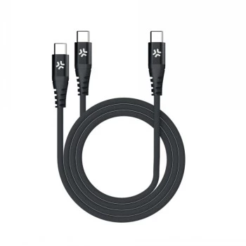 CELLY USB-C to 2 USB-C Cable 100W Power Delivery