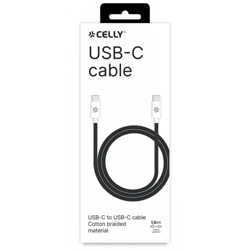 CELLY USBCUSBCCOTTBK Cable
