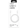 CELLY USBCUSBCCOTT - USB-C to USB-C Cotton Braided Cable White (Power Delivery)