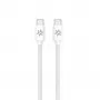 CELLY USBCUSBCCOTT - USB-C to USB-C Cotton Braided Cable White (Power Delivery)