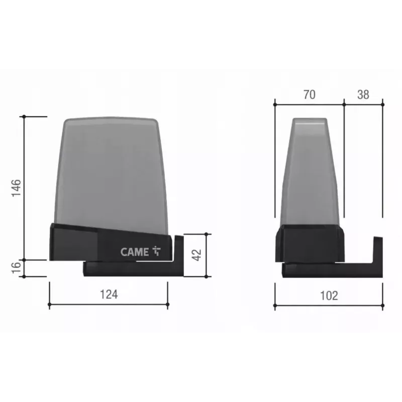 CAME KRX Mounting Bracket (806LA-0040) - Wall Mount for Flashing Light